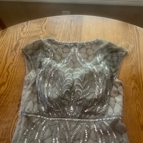 Sue Wong Nocturne Lace Beaded Sequined Sleeveless Cocktail Sheath Dress 4 - Picture 5 of 10